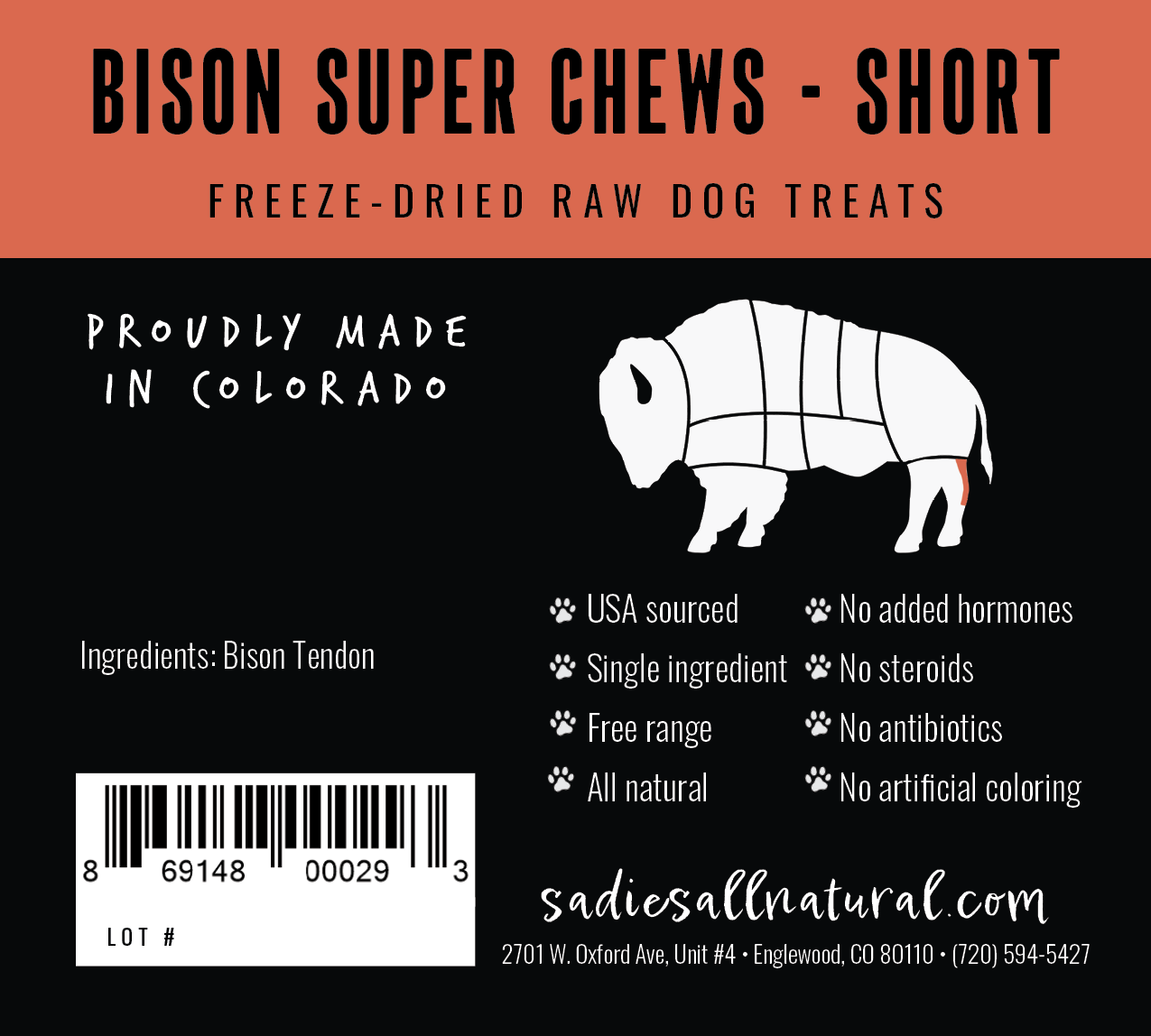 Doot's Chew Bar - BISON Super Chew Short