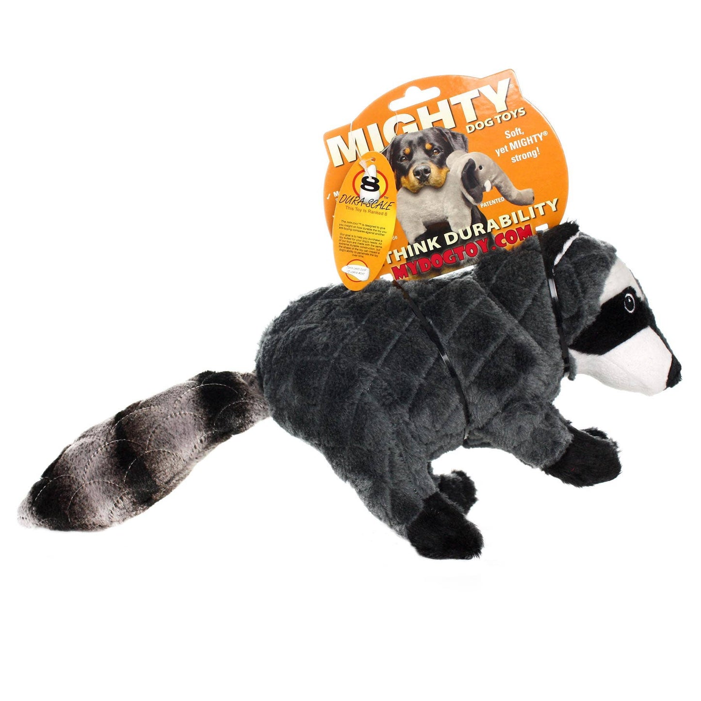 Tuffy Dog Toys - VIP Products - Mighty Nature Raccoon, Plush, Squeaky Dog Toy