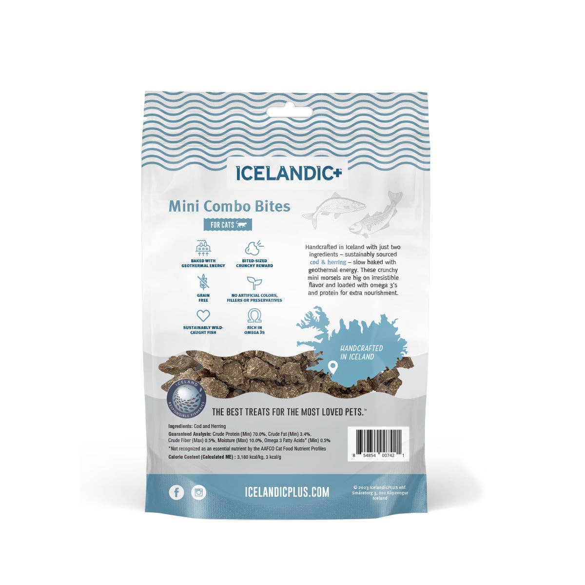 Icelandic+ - Cod & Herring Mini Combo Bites Treats for Cats