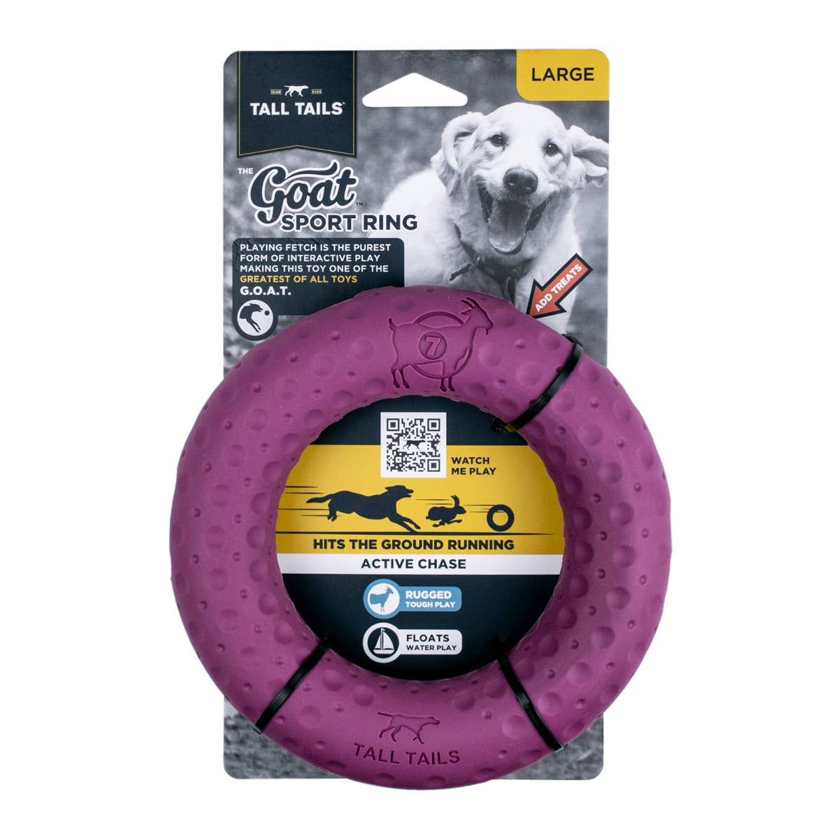 Tall Tails - GOAT Sport Ring Dog Toy - Large