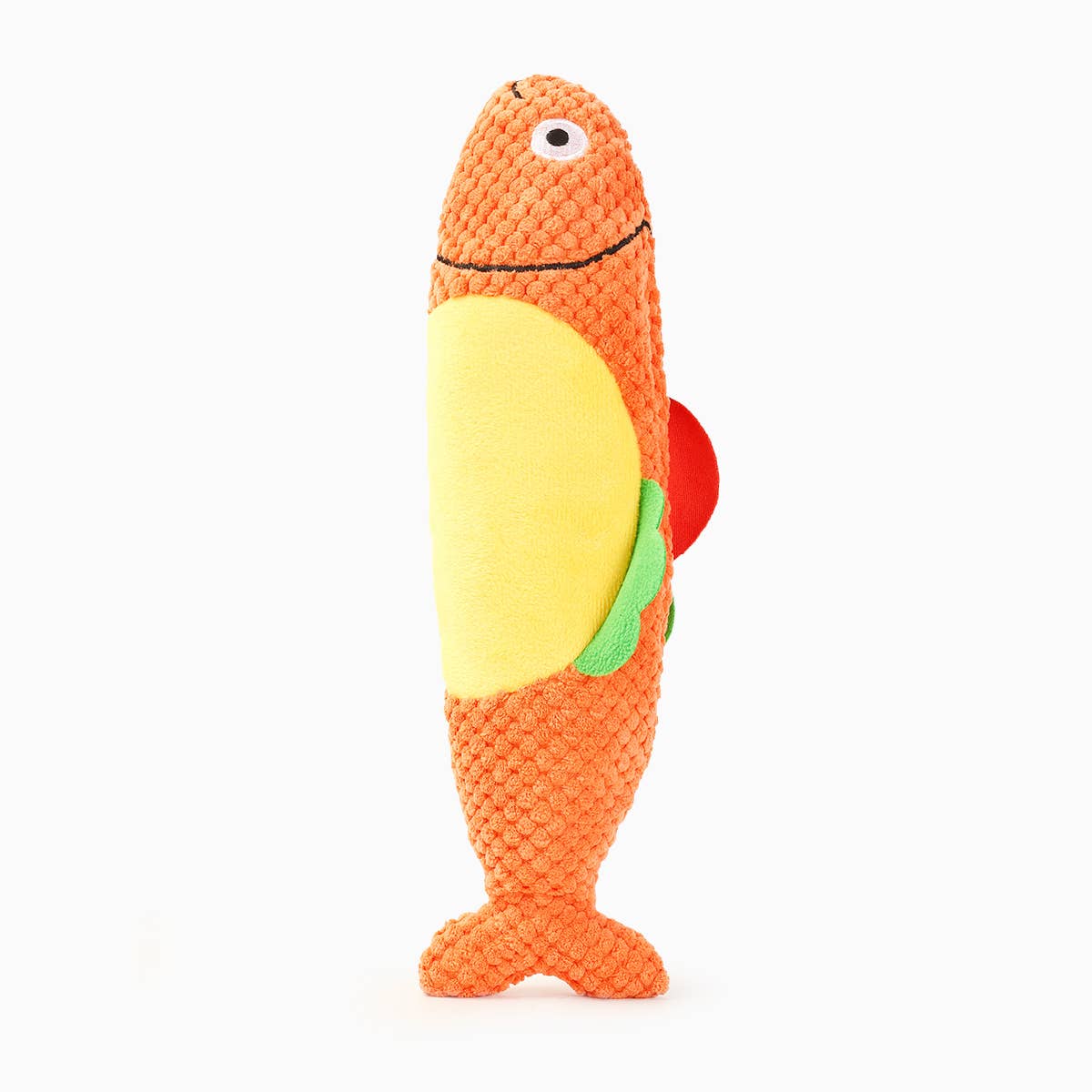 Hugsmart Products Inc - Orilandpet - Food Party | Shaky Fish Taco - Dog Plush Toy