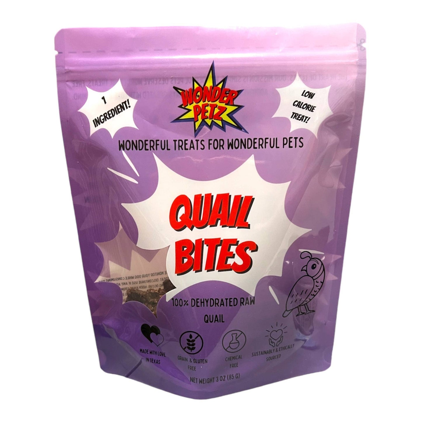Wonder Petz Treats - Quail Bites - Doot's Pet LLC Collars For A Cause
