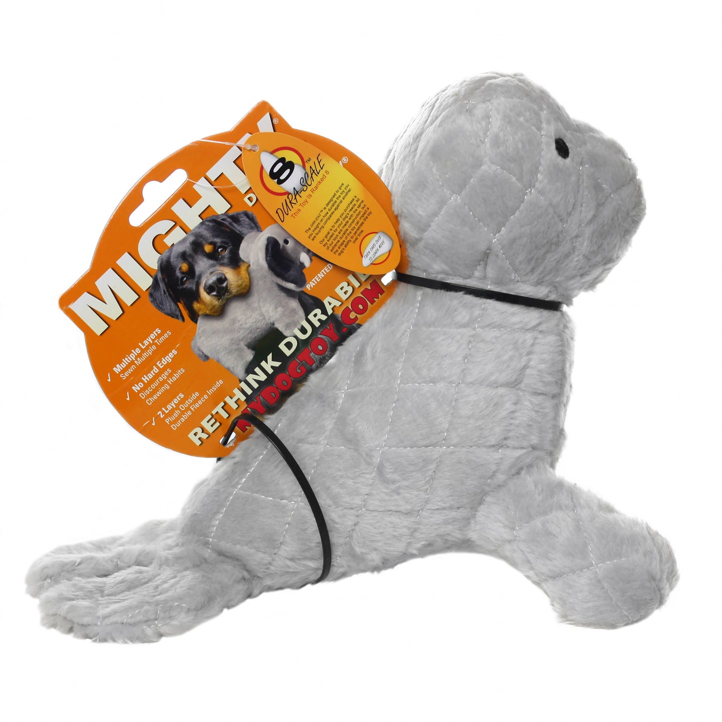 Tuffy Dog Toys - VIP Products - Mighty Arctic Seal, Plush, Squeaky Dog Toy