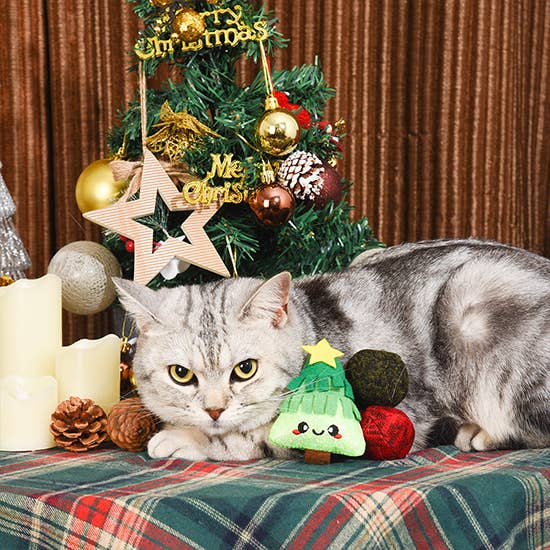 Hugsmart Products Inc - HugSmart Pet - Holiday Feline | Xmas Tree - Cat Toy