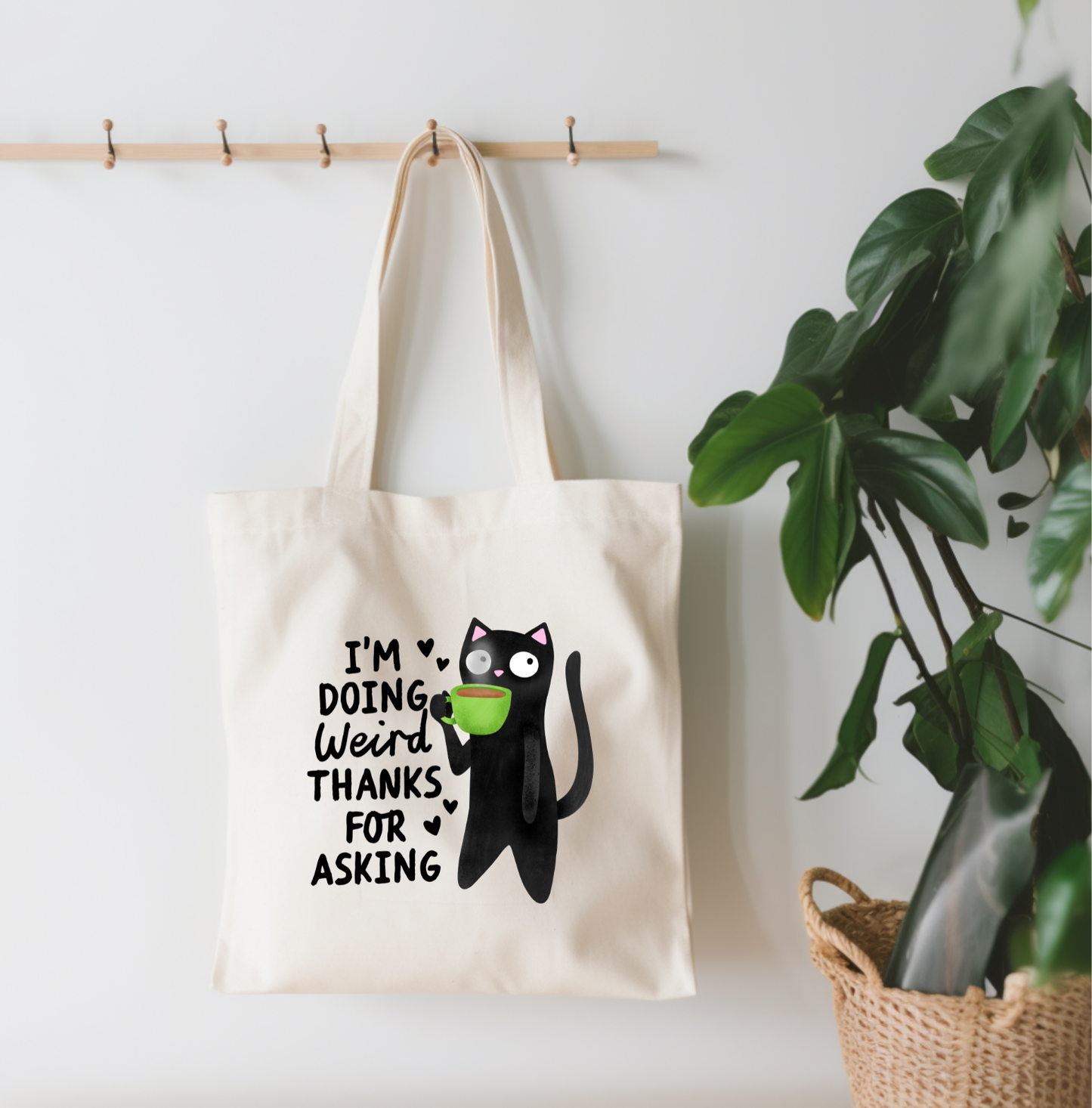 EnchantingSunshine - I'm Doing Weird Canvas Tote Bag - Doot's Pet LLC Collars For A Cause