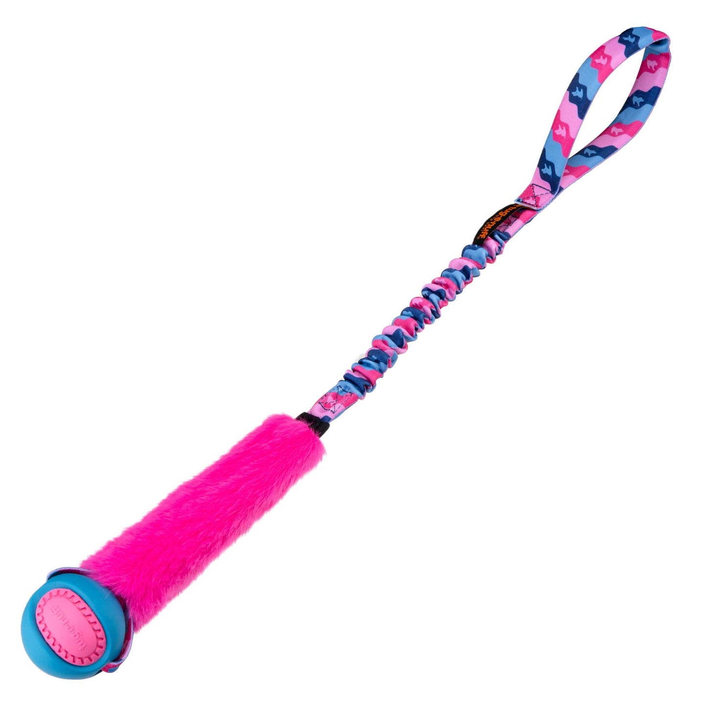 Tug-E-Nuff - Fauxtastic PowerBall Bungee | Strong Dog Toys | Tug-E-Nuff - Green Pattern