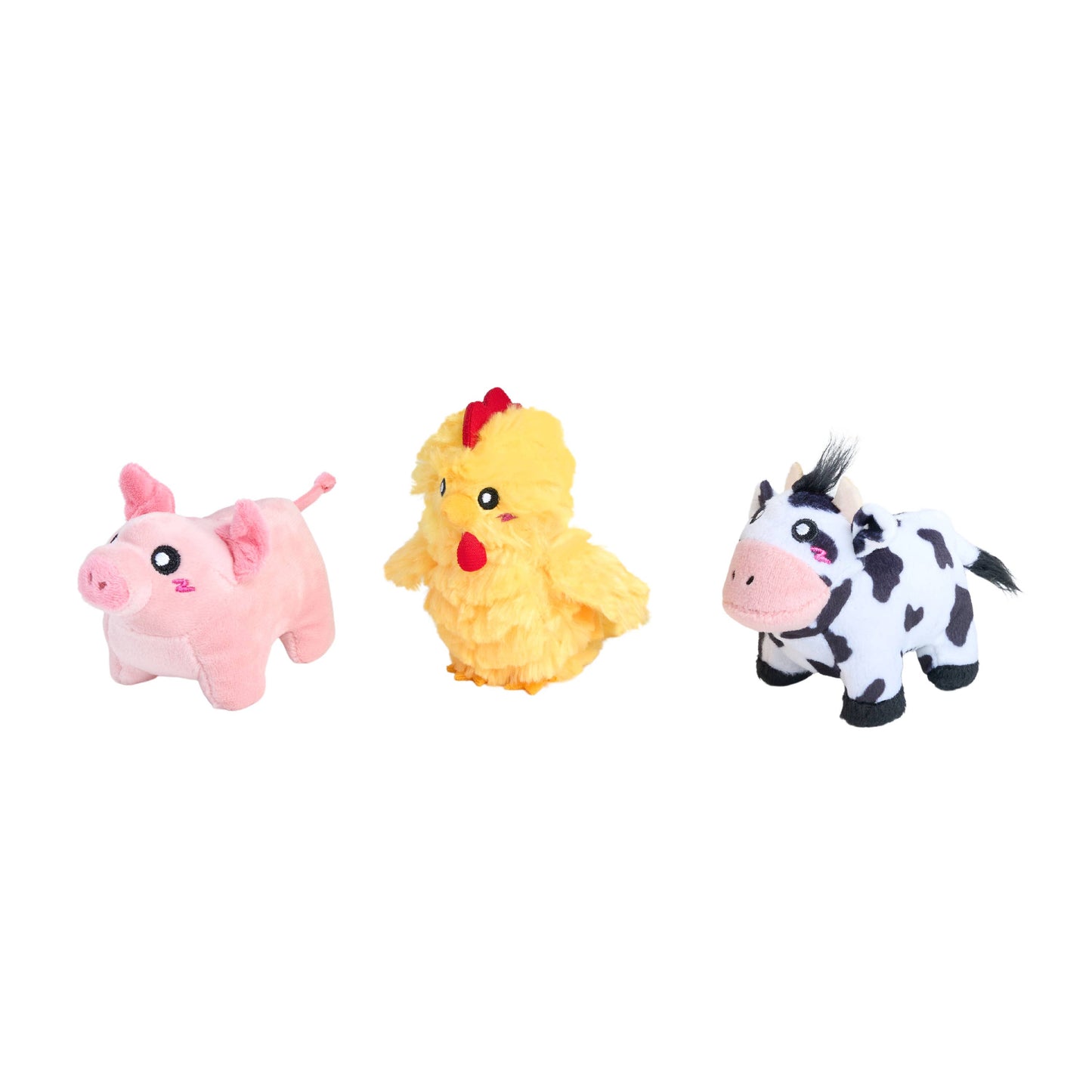 ZippyPaws - Miniz 3-Pack - Barnyard Friends