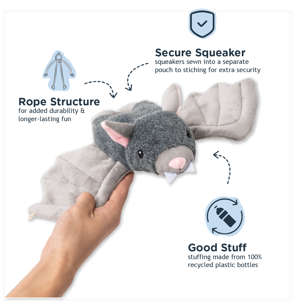 Tall Tails - Bat Fling and Fetch Toy for Dogs