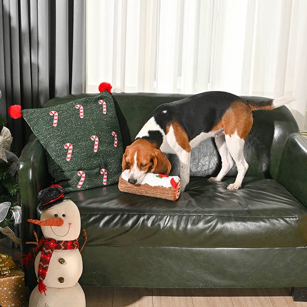 Hugsmart Products Inc - HugSmart Pet - Happy Woofmas | Yule Log - Plush Toy