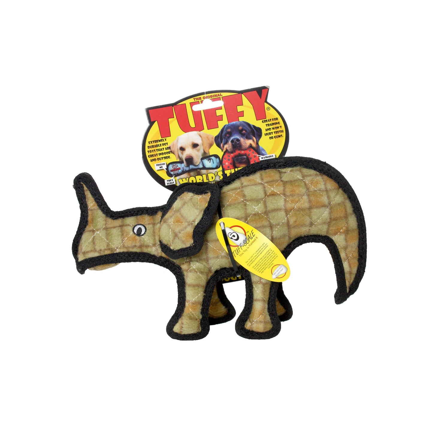 Tuffy Dog Toys - VIP Products - Tuffy Jr Dinosaur Moosasaurus, Durable, Squeaky Dog Toy