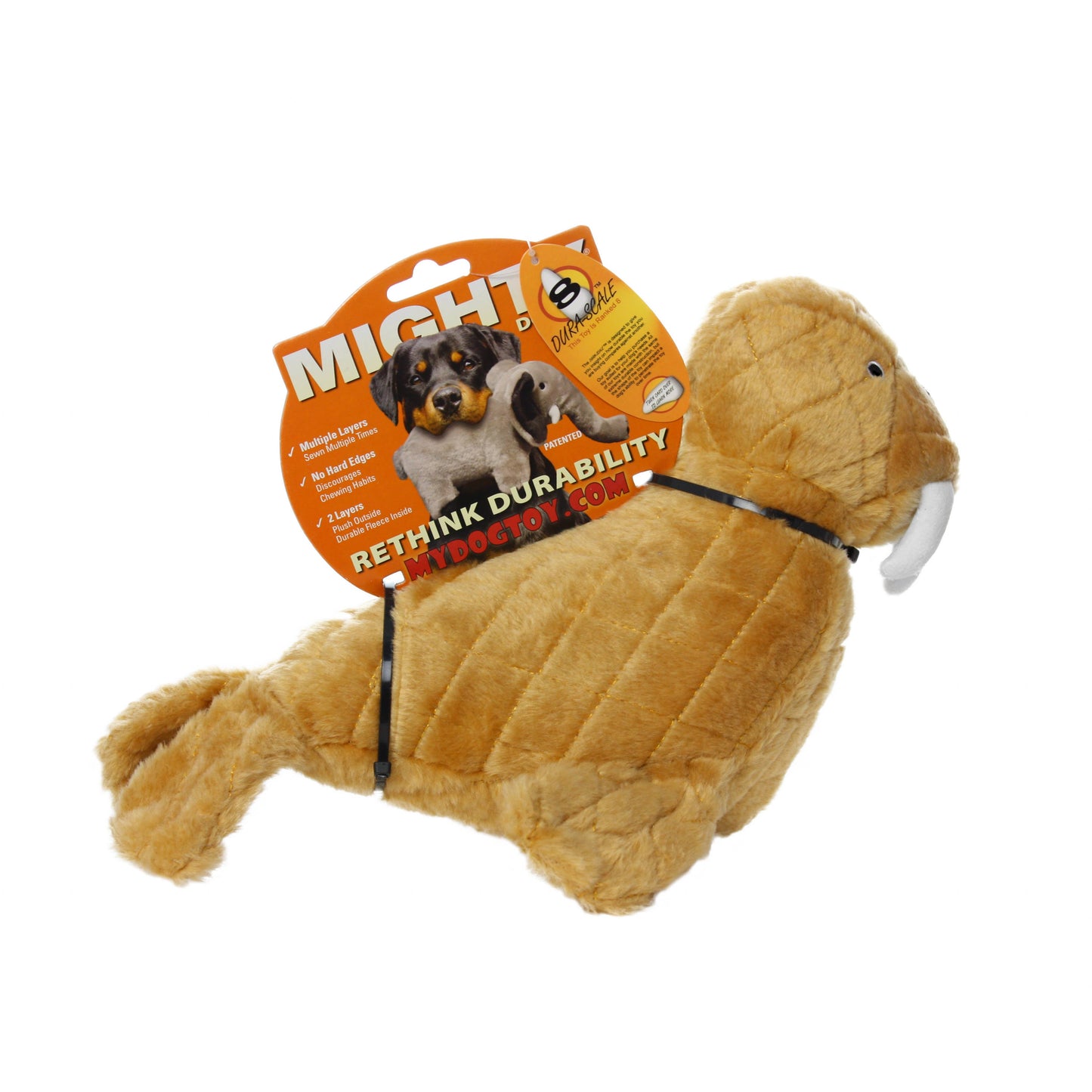 Tuffy Dog Toys - VIP Products - Mighty Arctic Walrus, Plush, Squeaky Dog Toy - Doot's Pet LLC Collars For A Cause