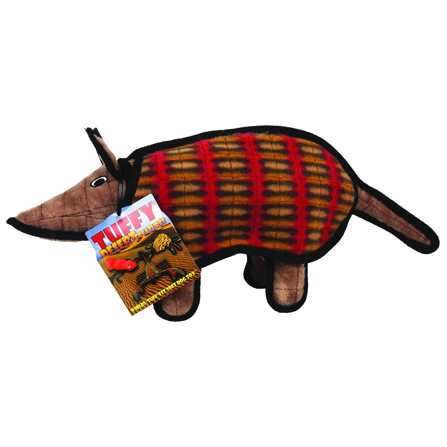 Tuffy Dog Toys - VIP Products - Tuffy Desert Armadillo, Durable, Tough, Squeaky Dog Toy