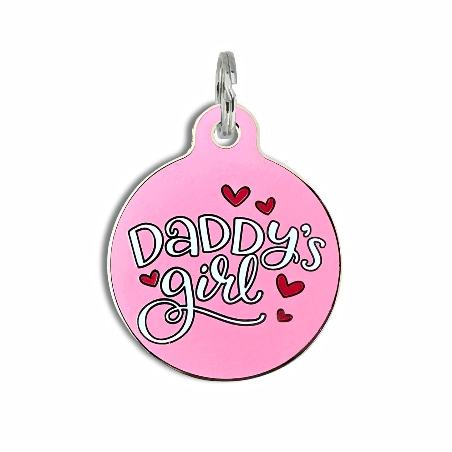 Bad Tags - Dog ID Tag with Personalized QR Code - Daddy's Girl πΒ - Engraved QR Code / Large 1.25"