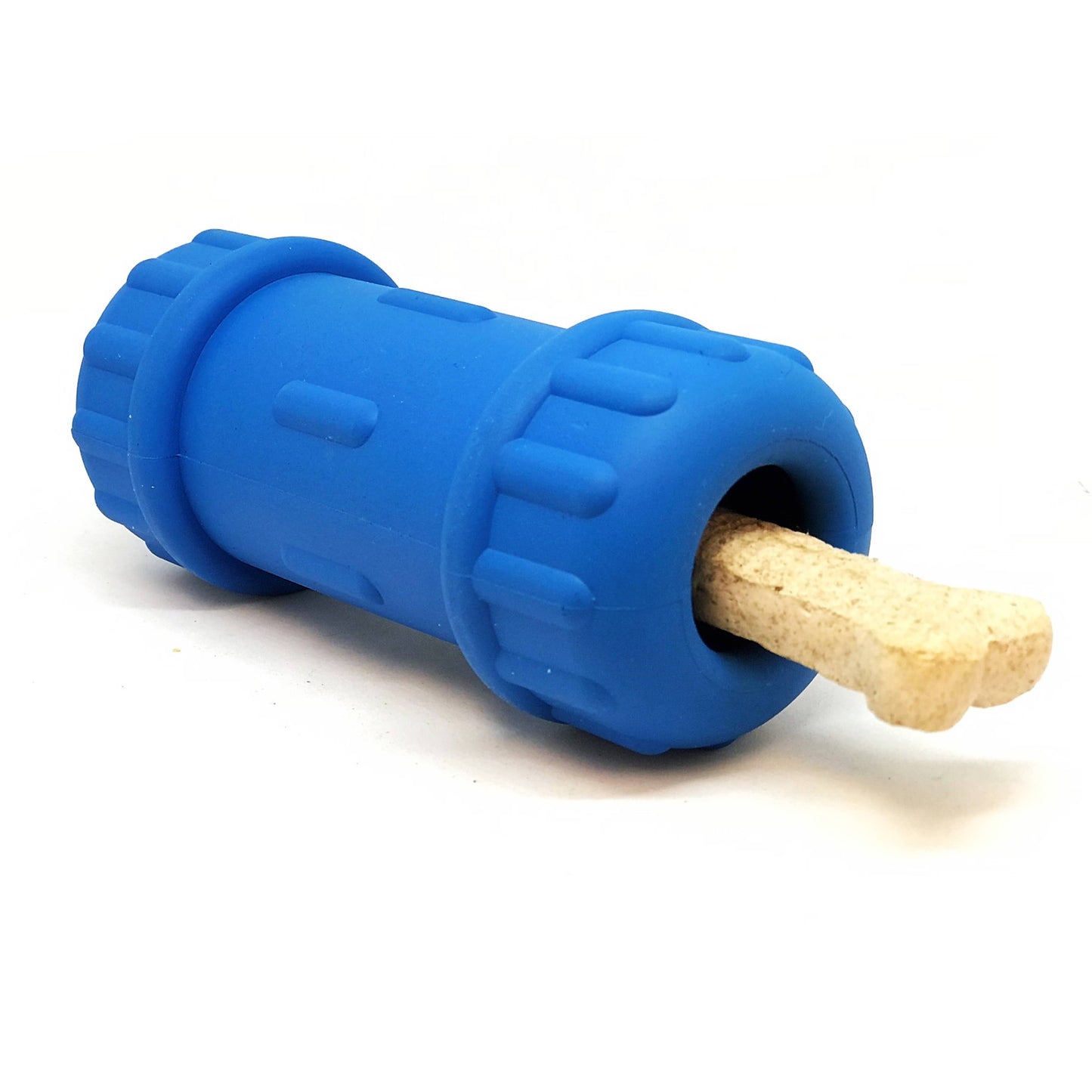 SodaPup - ID Bone - Natural Rubber - Treat Dispenser - Medium - Blue