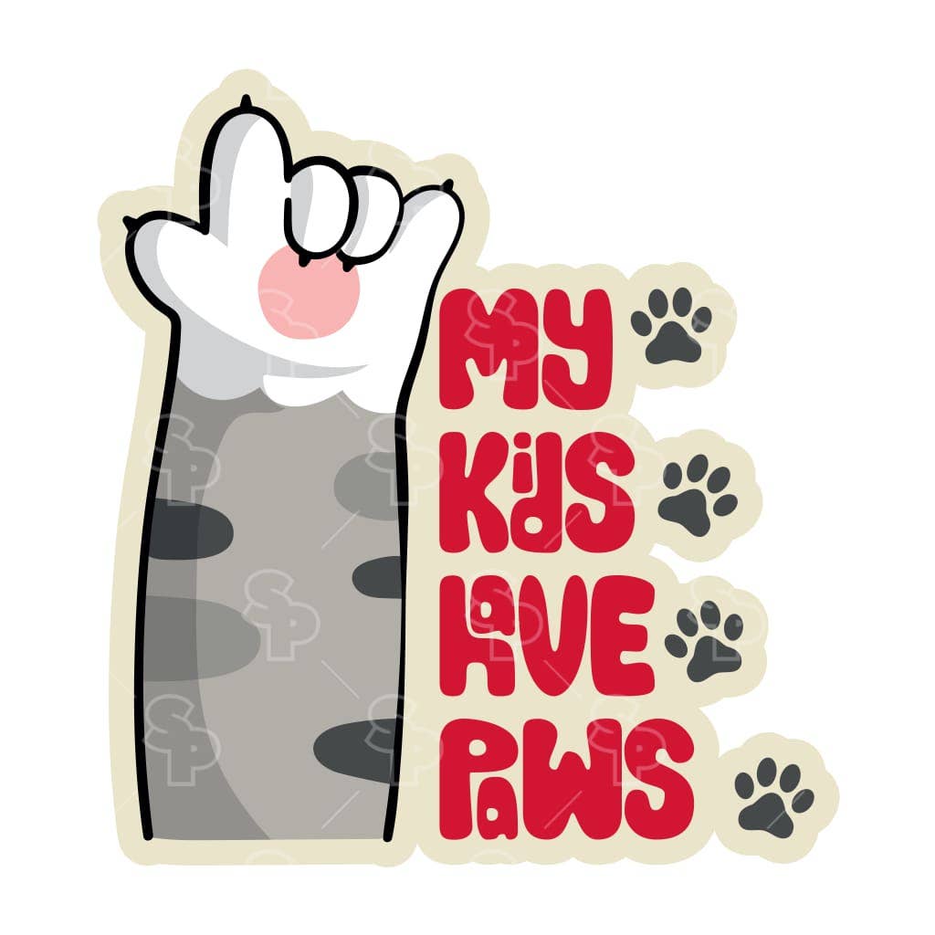 Two Feet Treats - My Kids Have Paws - Sticker