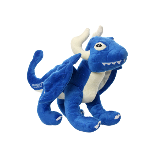 Tuffy Dog Toys - VIP Products - Mighty Dragon - Blue, Plush, Squeaky Dog Toy