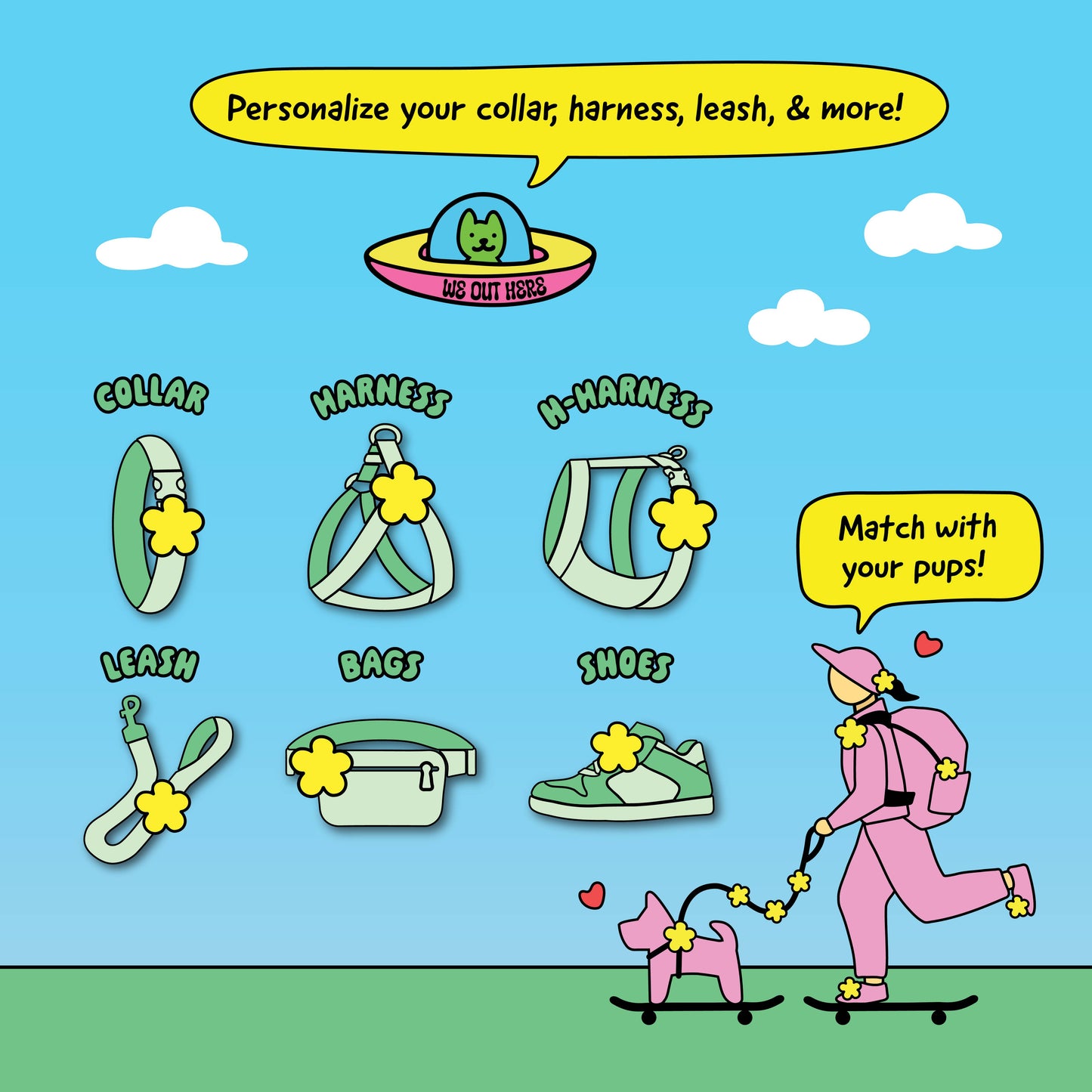 Jiby Dog Crew - I Donut Care Dog Jiby - Pink