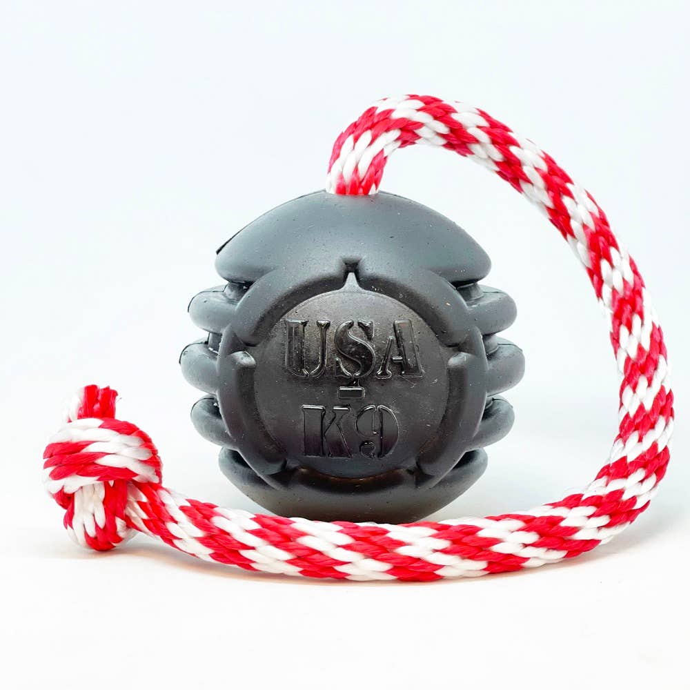SodaPup - Magnum Black Stars and Stripes Ultra-Durable Rubber Chew To
