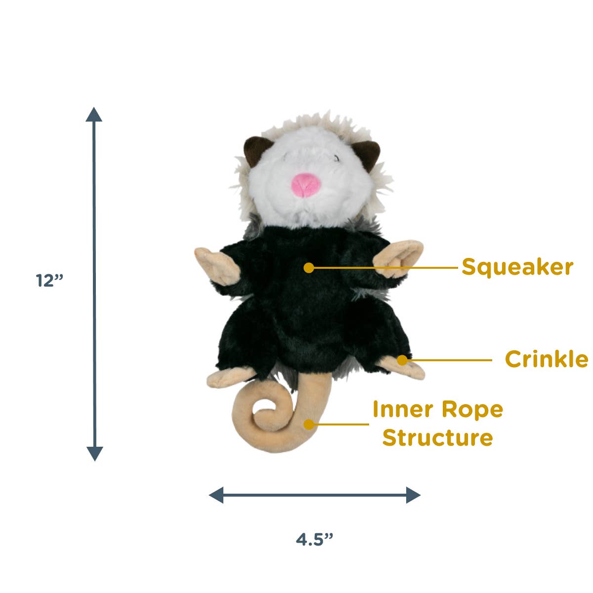 Tall Tails - Possum Rope Body Dog Toy