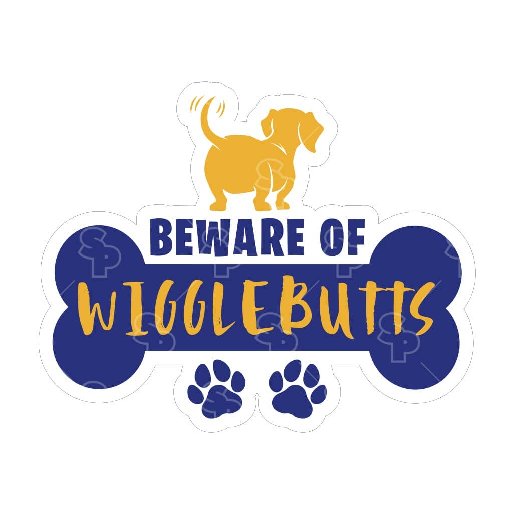 Two Feet Treats - Beware of Wiggle Butts - Sticker