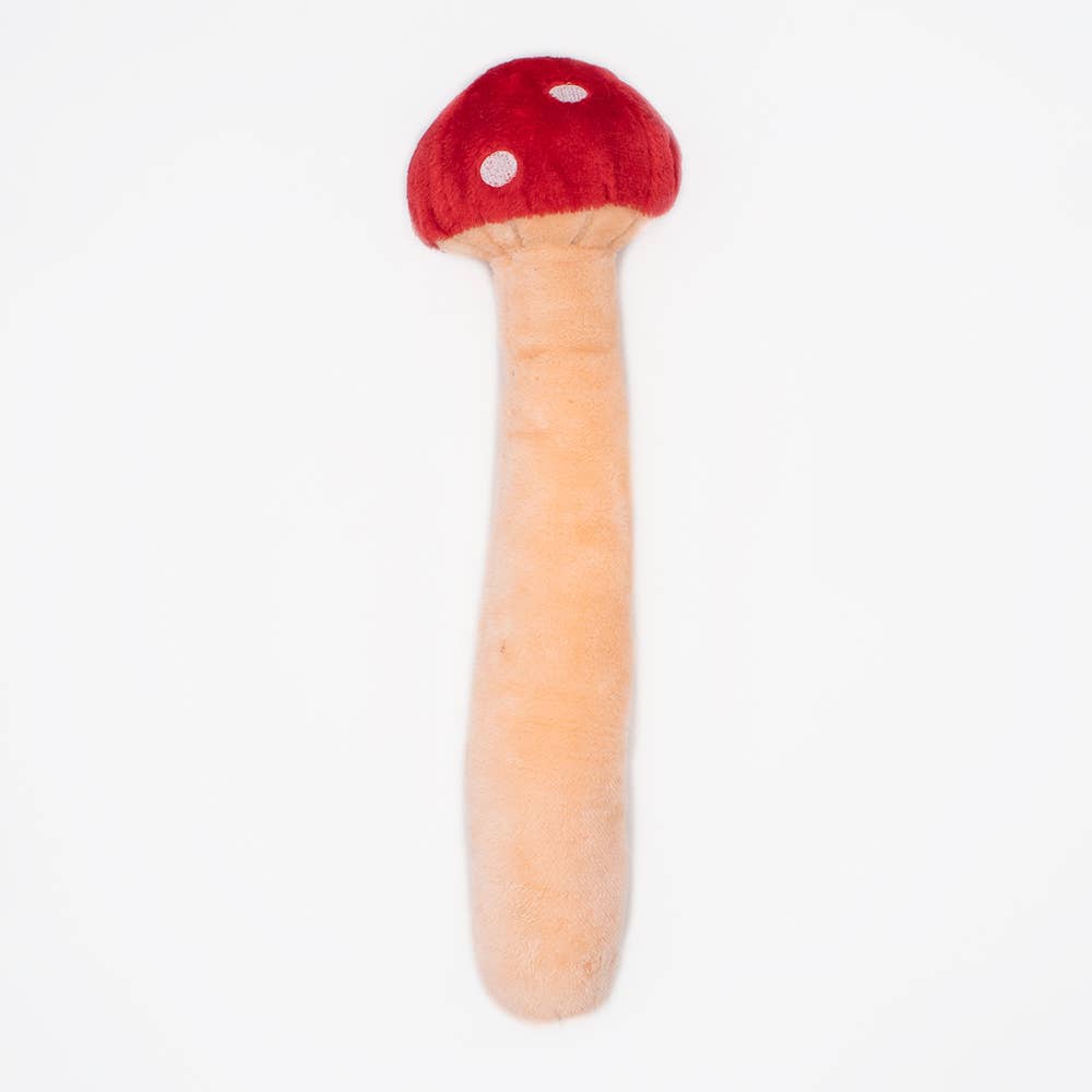 ZippyPaws - Jigglerz® - Mushroom - Plush Dog Toy