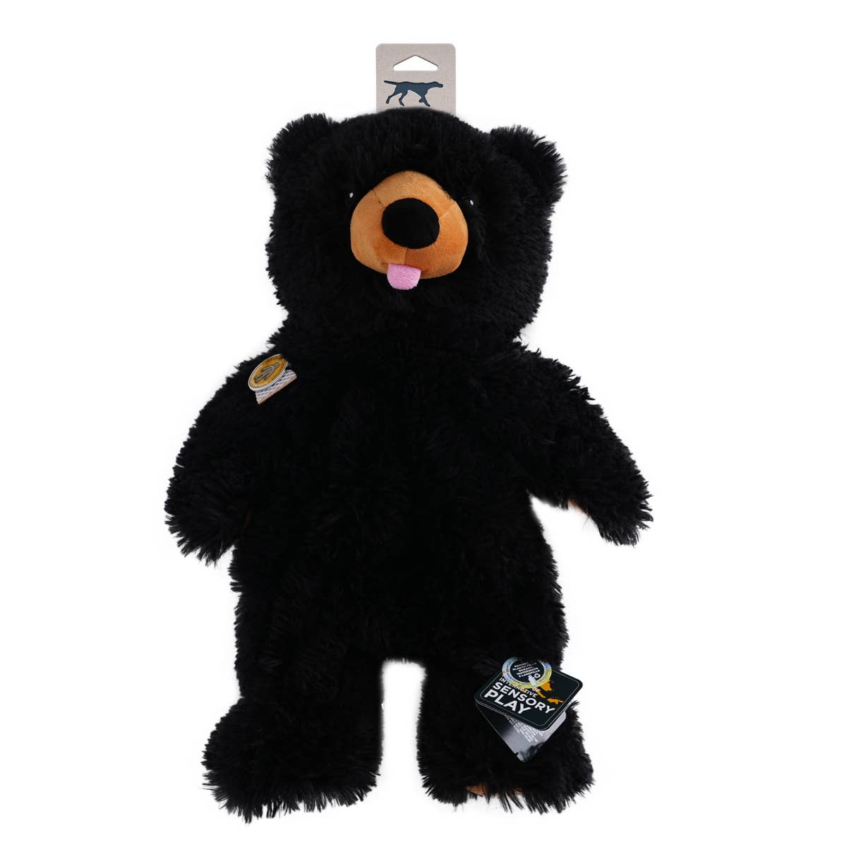 Tall Tails - Stuffless Black Bear Squeaker Dog Toy