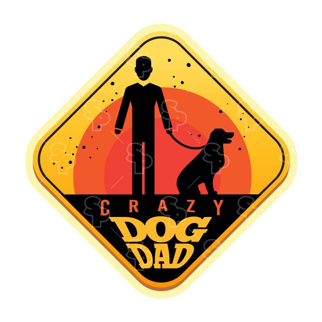 Two Feet Treats - Crazy Dog Dad - Sticker
