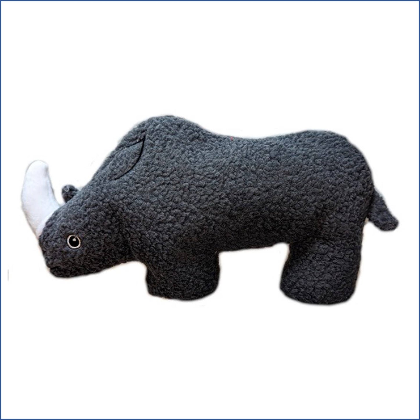 Barker's Bowtique - Gertie the Black Rhino Fleece Dog Toy