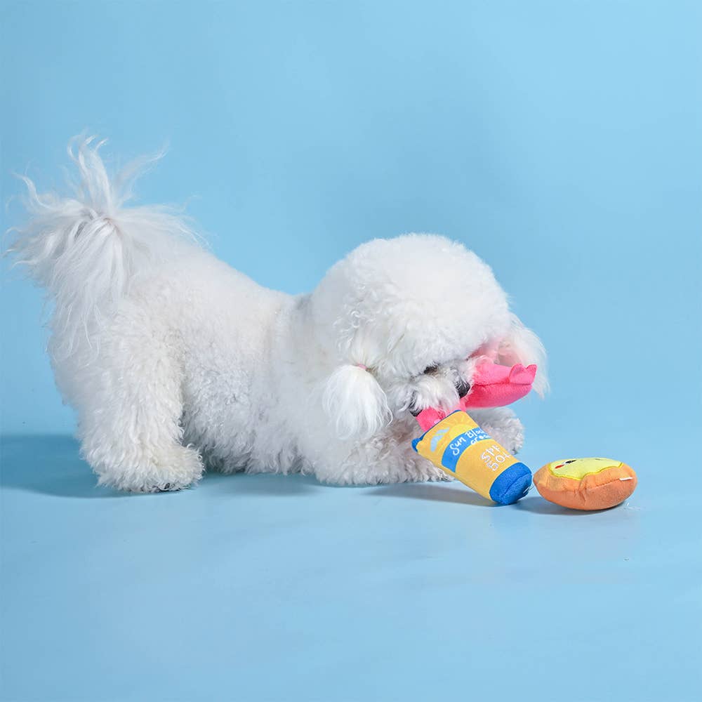 Hugsmart Products Inc - HugSmart Pet - Beach Daze | Barkin' Beach- Dog Plush Toy