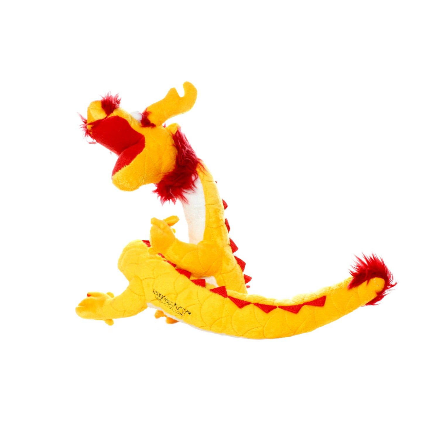 Tuffy Dog Toys - VIP Products - Mighty Dragon - Yellow, Plush, Squeaky Dog Toy