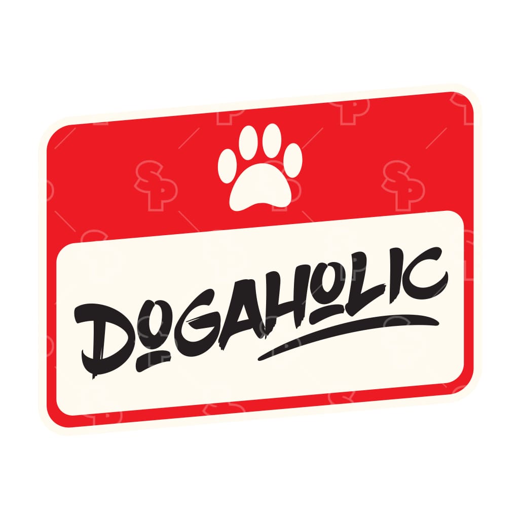Two Feet Treats - Dogaholic Tag - Sticker