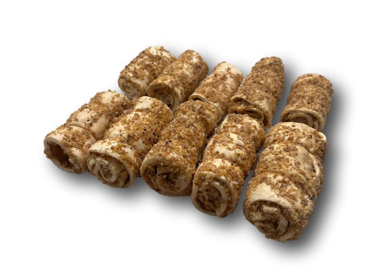 Healthy Dog Chews - Mini Cheek Rolls 3" Bully Dusted (BC03ROLLBD) - Single