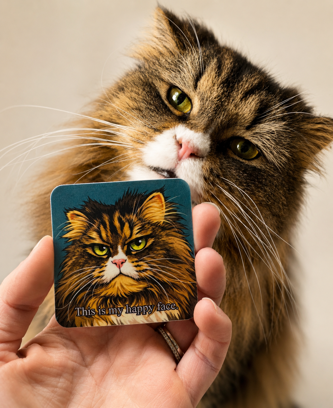 Koira - This is my Happy Face Cat Sticker
