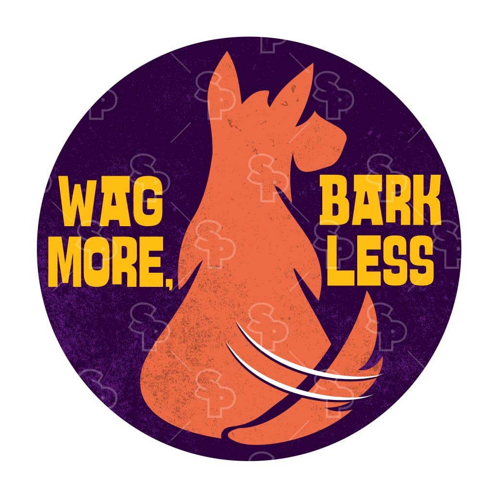 Two Feet Treats - Wag More, Bark Less - Sticker