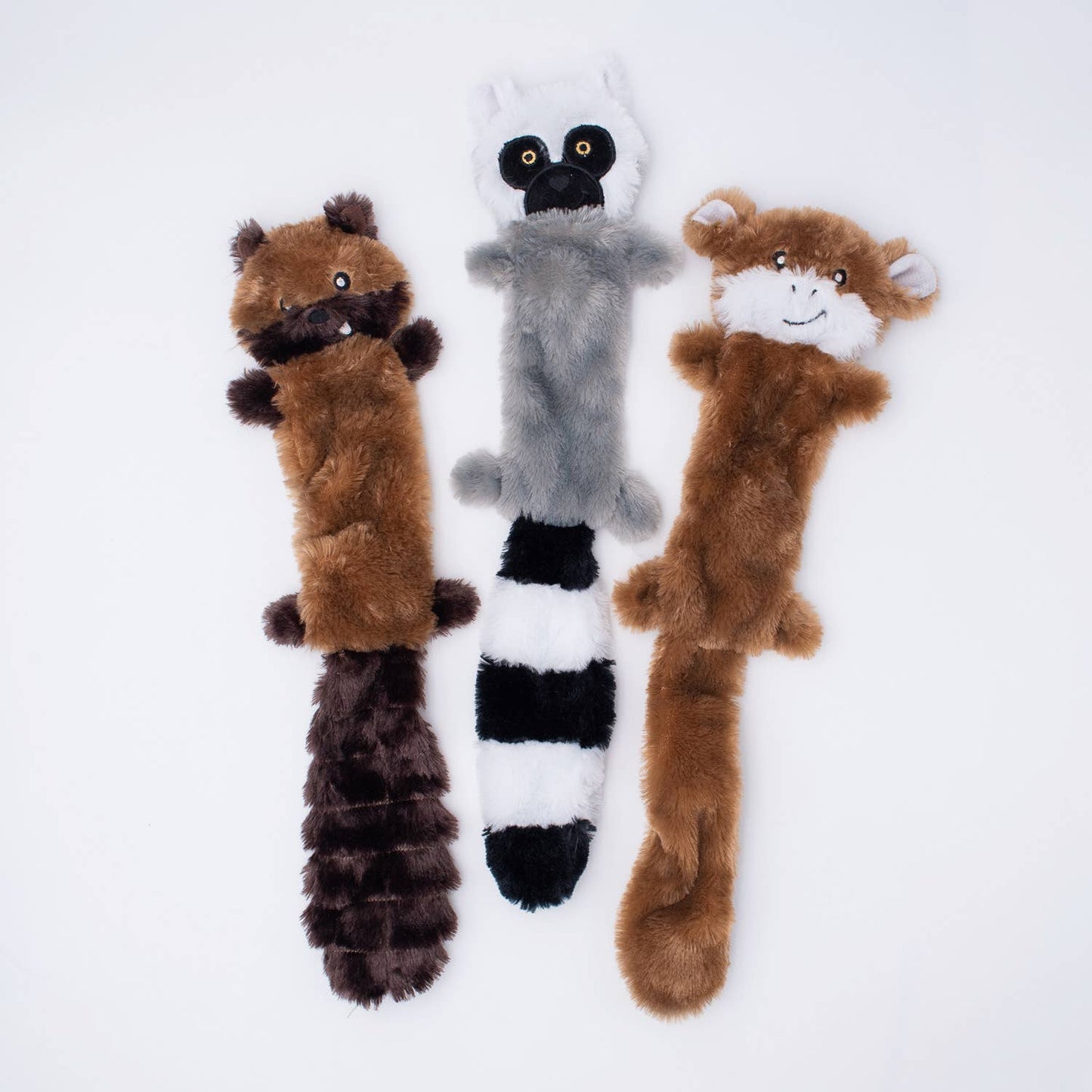 ZippyPaws - Skinny Peltz Large Chipmunk, Lemur, Monkey - Dog Toy