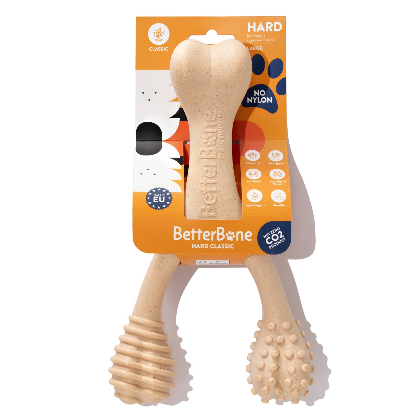 BetterBone Natural Dog Chews - BetterBone HARD -Durable, All-Natural, No Nylon, Sustainable - Beef / Small (dogs under 25 lbs)