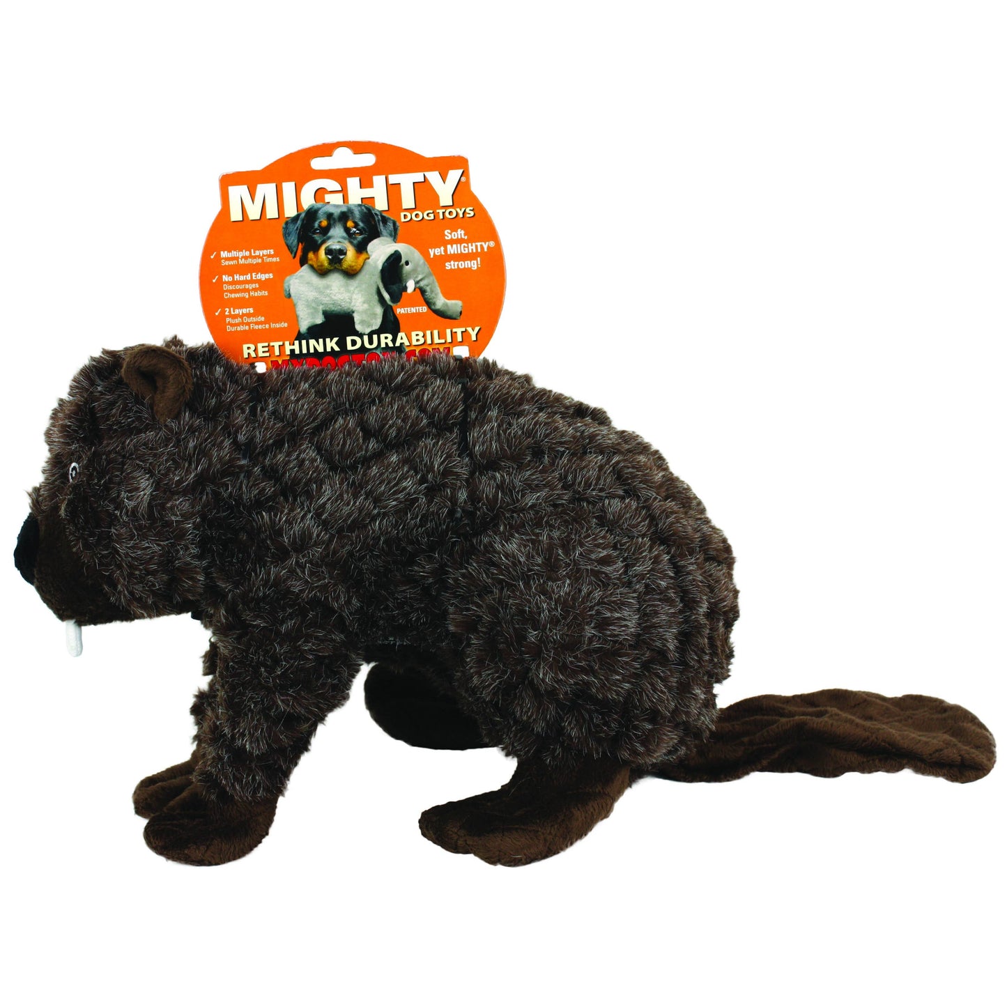 Tuffy Dog Toys - VIP Products - Mighty Massive Nature Beaver, Durable, Plush Dog Toy