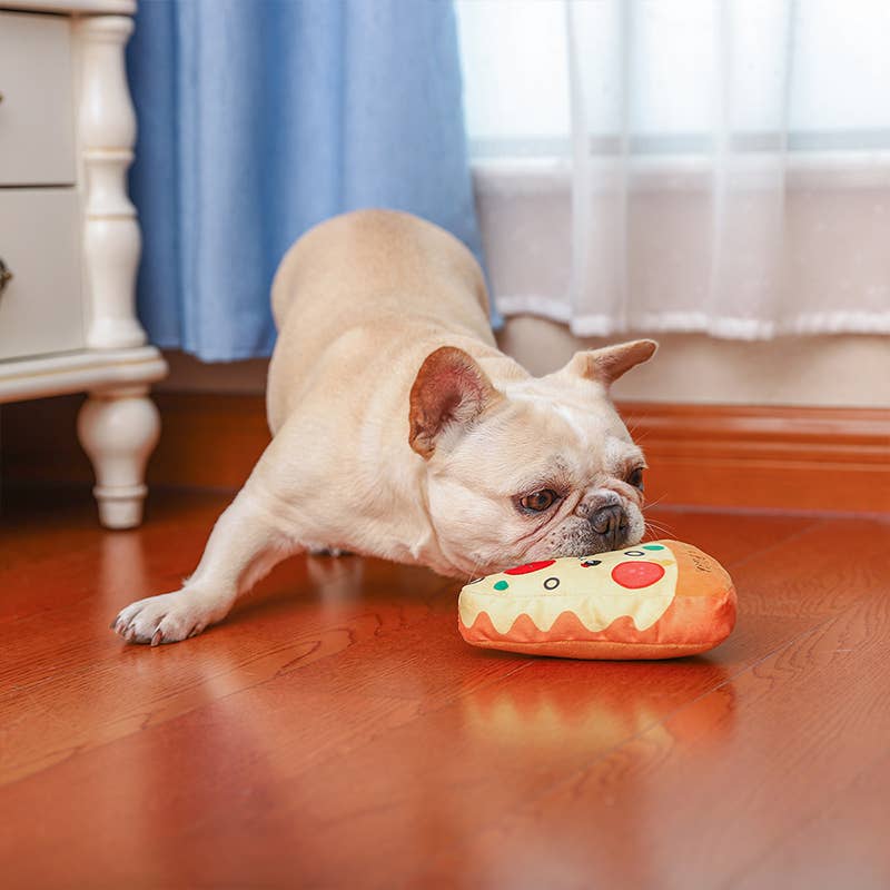 Hugsmart Products Inc - HugSmart Pet - Food Party | Pizza - Dog Plush Toy