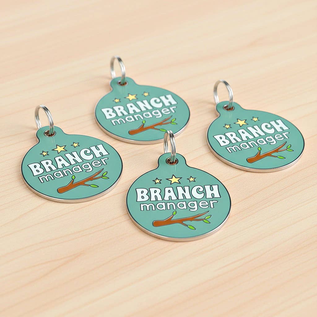 Bad Tags - Adventure Dog ID Tag Personalize - Branch Manager - Large / Engraved QR Code