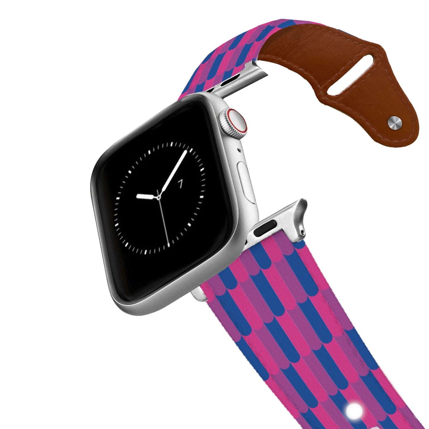 Bi Flag Retro Leather Apple Watch Band
