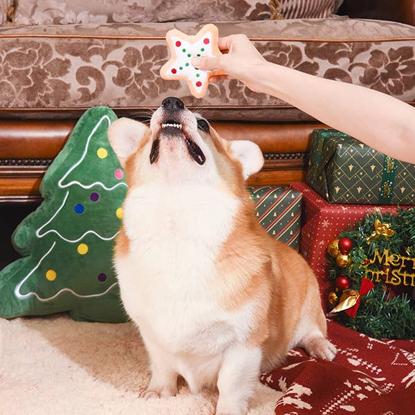 Hugsmart Products Inc - HugSmart Pet - Happy Woofmas | Milk & Cookies - Plush Toy