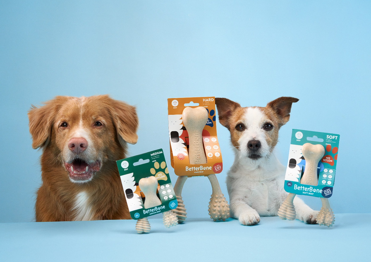 BetterBone Natural Dog Chews - BetterBone MEDIUM - Natural, No Nylon, Softer Than Nylon ECO - Beef / Large (dogs over 25 lbs)