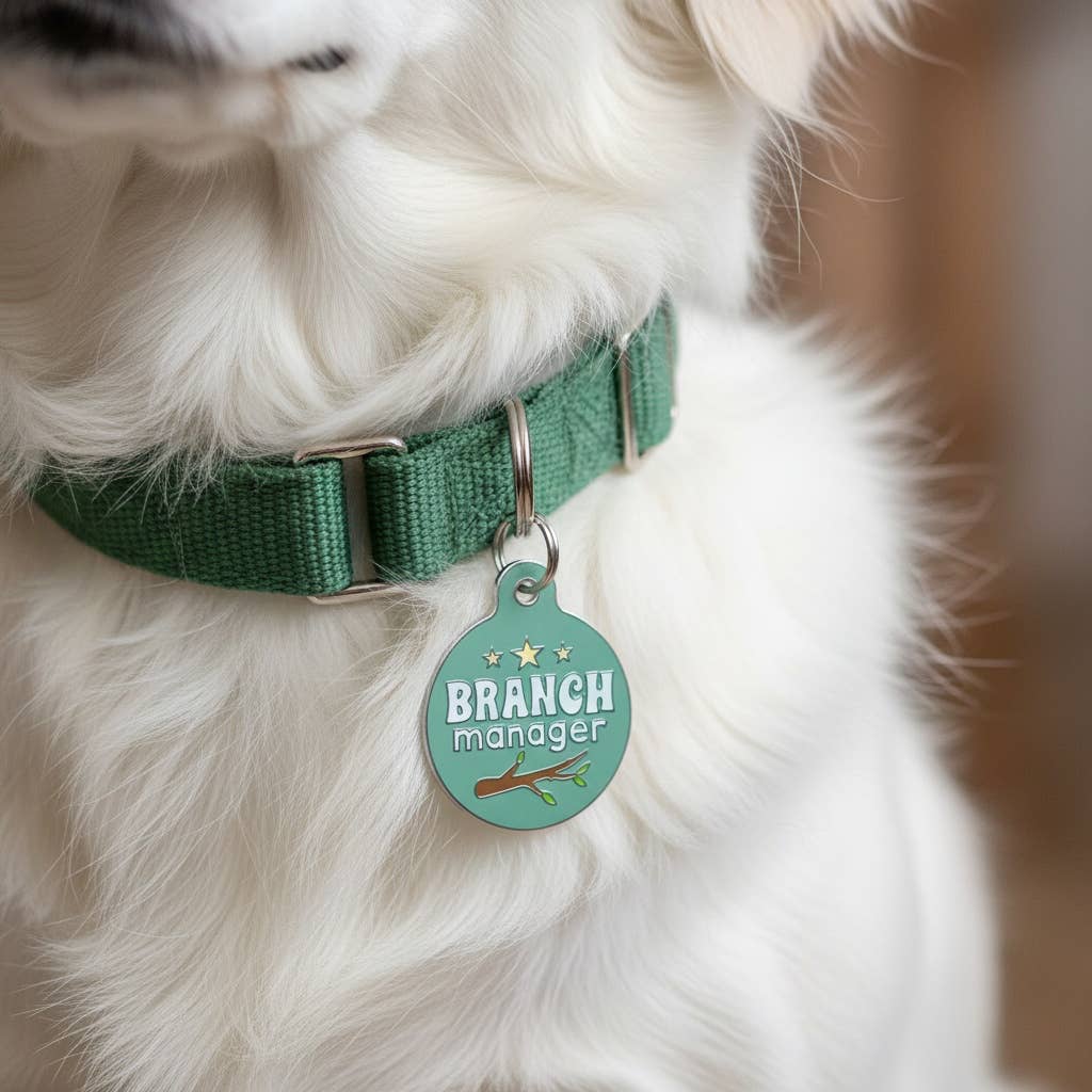 Bad Tags - Adventure Dog ID Tag Personalize - Branch Manager - Large / Engraved QR Code