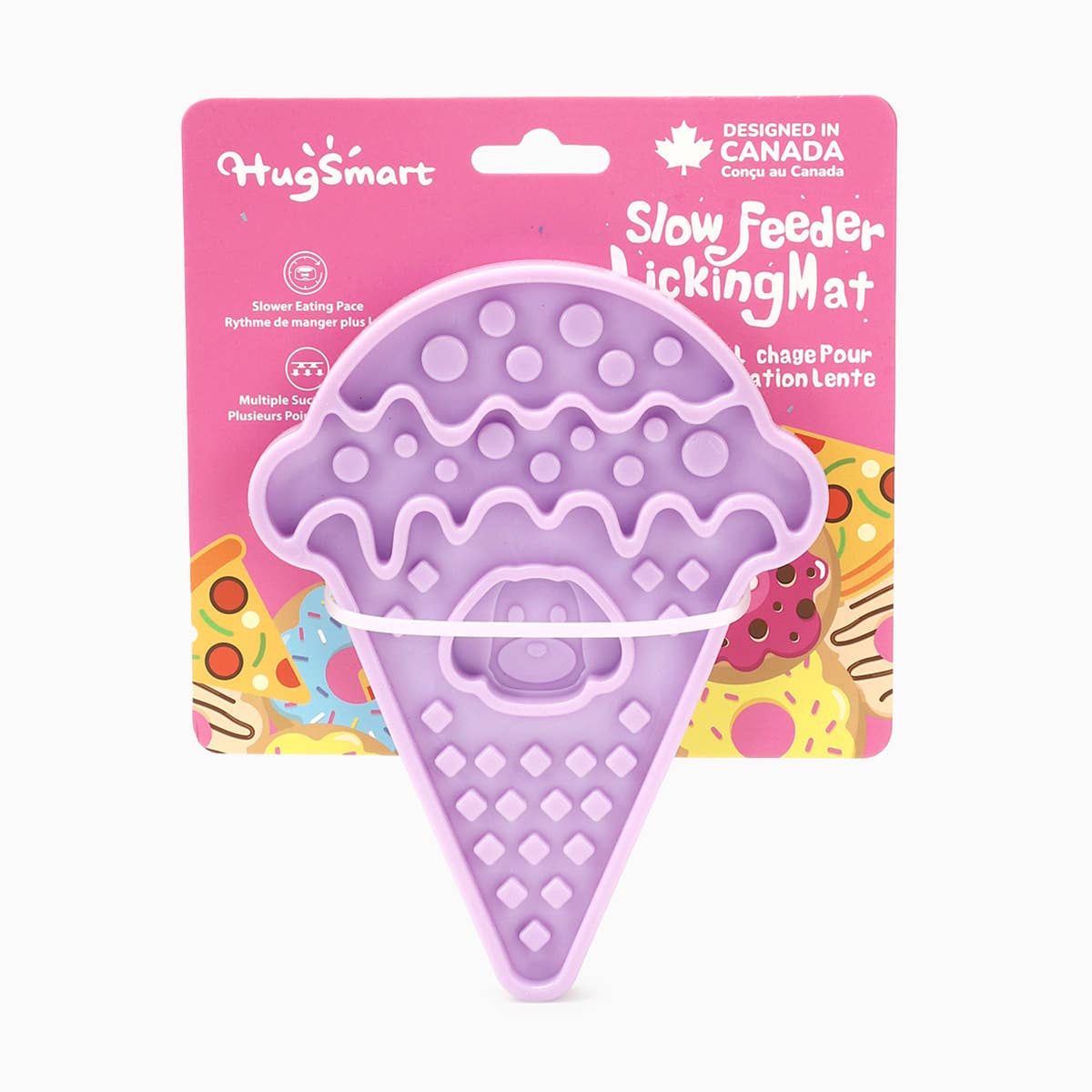 Hugsmart Products Inc - HugSmart Pet - Dog Bowl Pet lick mat | Ice-cream slowfeeder