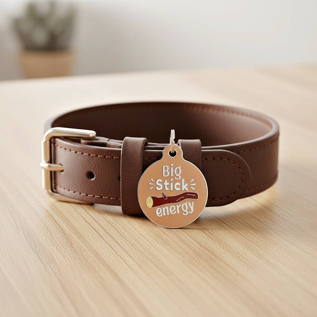 Bad Tags - Adventure Dog ID Tag Personalize - Big Sticker Energy - Large / Engraved QR Code