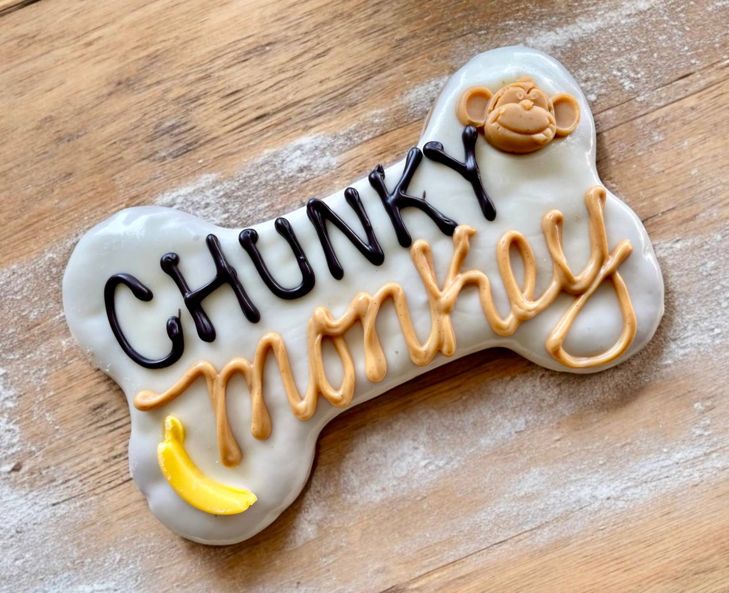 YumYum4DOGS - 6 inch Chunky Monkey Bone dog treat- Single - Doot's Pet LLC Collars For A Cause