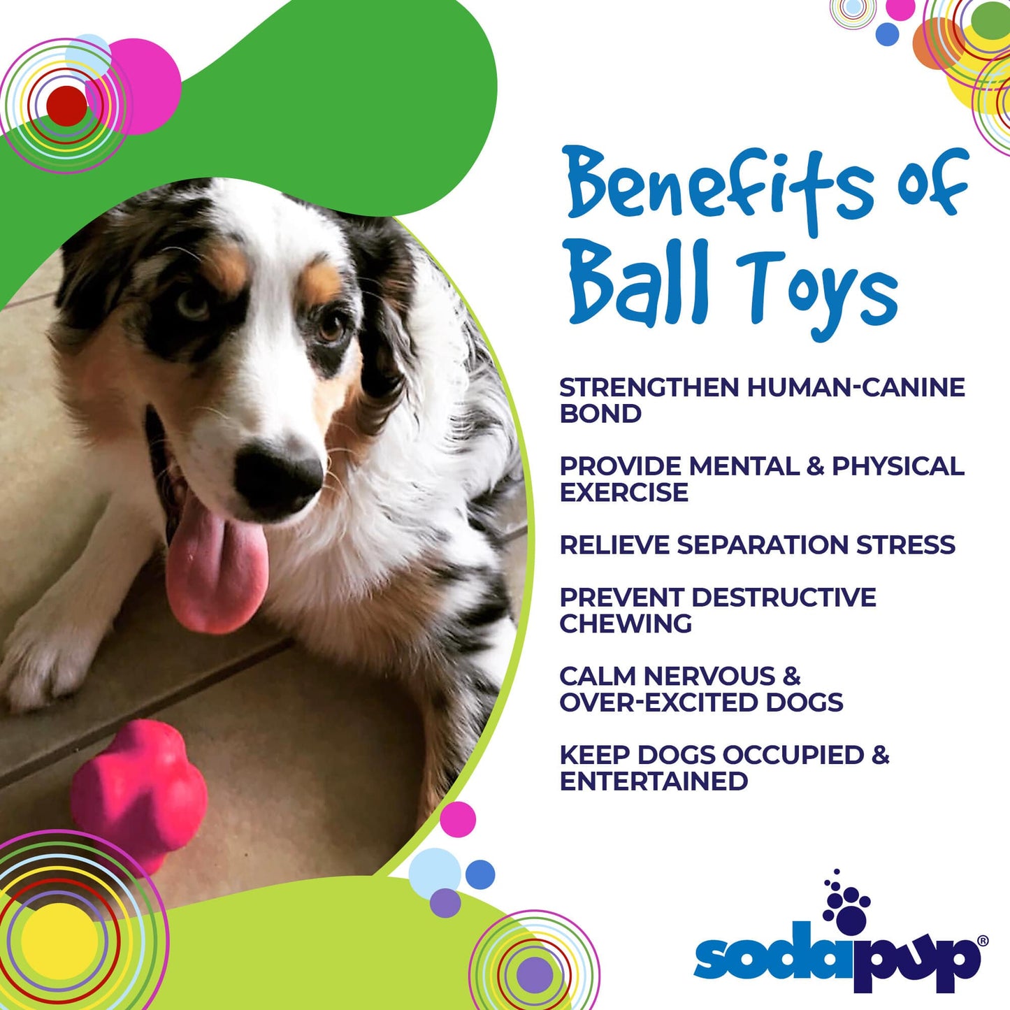 SodaPup - SP Crazy Bounce- Chew Toy - Retrieving Toy - Large Pink - Pink