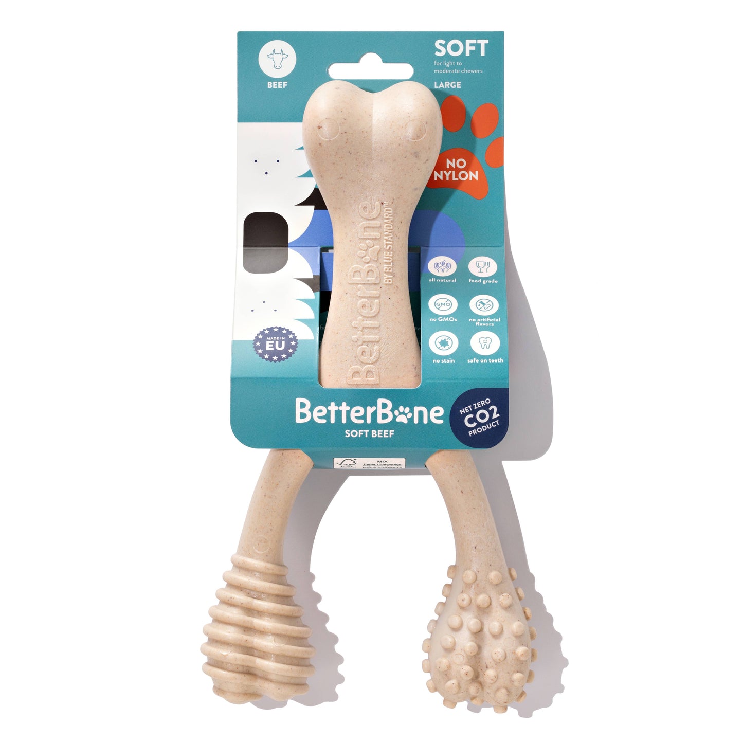 BetterBone Natural Dog Chews - BetterBone SOFT- All-Natural, Safer on Teeth, Sustainable - Beef / Small (dogs under 25 lbs)