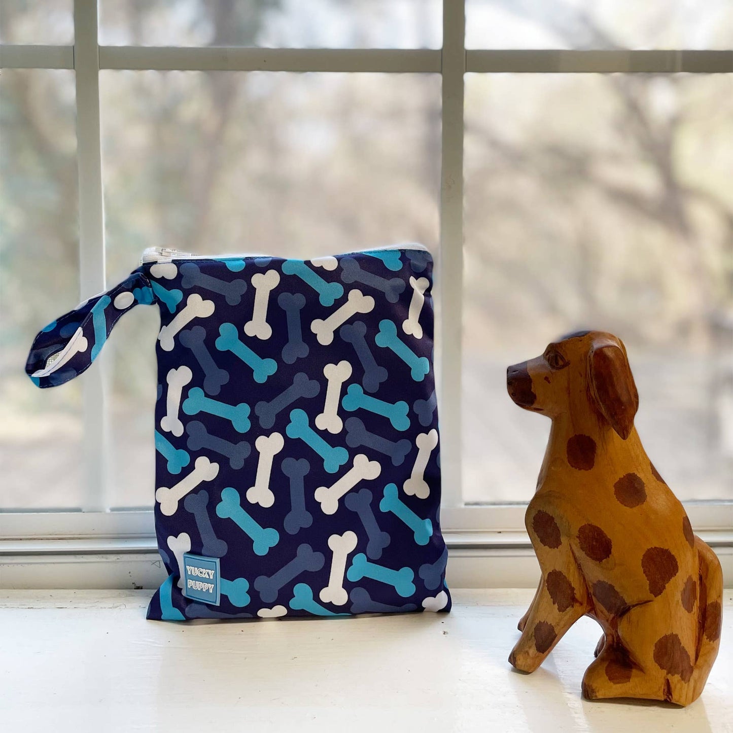 Yucky Puppy - Yucky Puppy Dog Poop Bag Holders-- Blue or Pink/Purple Bone (Set of 2)--TWO SIZES