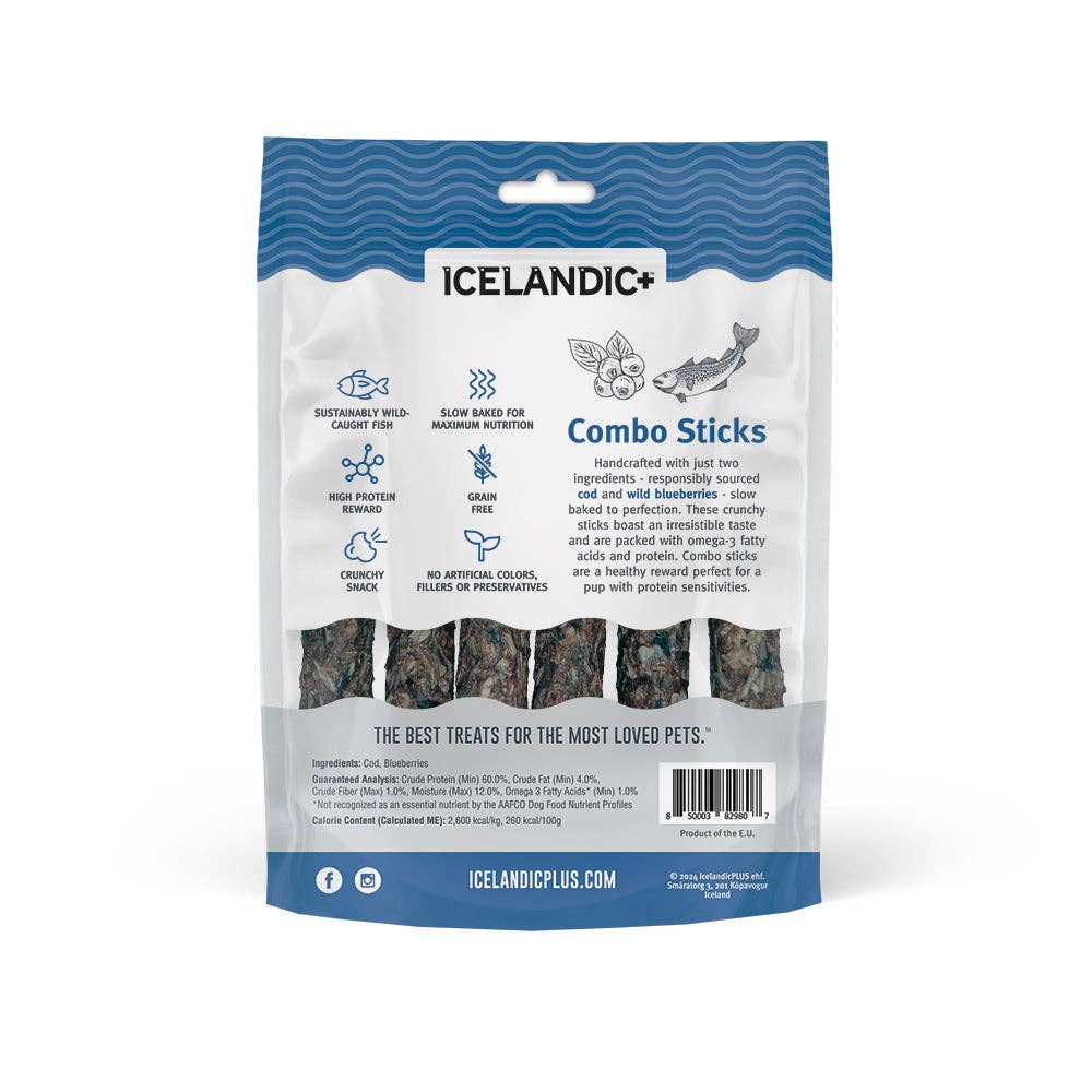 Icelandic+ - Cod & Blueberry Combo Sticks For Dogs